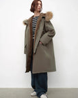 Fireladyfur Manchester City Old Stories II off-white parka sleeve detail