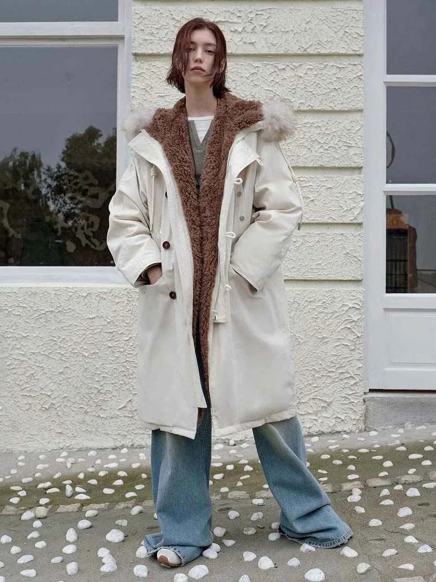Fireladyfur Manchester City old story off white hooded parka product cutout
