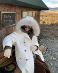 Fireladyfur Manchester City old story hooded down parka back view