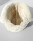 Merino wool warm earmuffs genuine leather suede aviator hat - variant_title