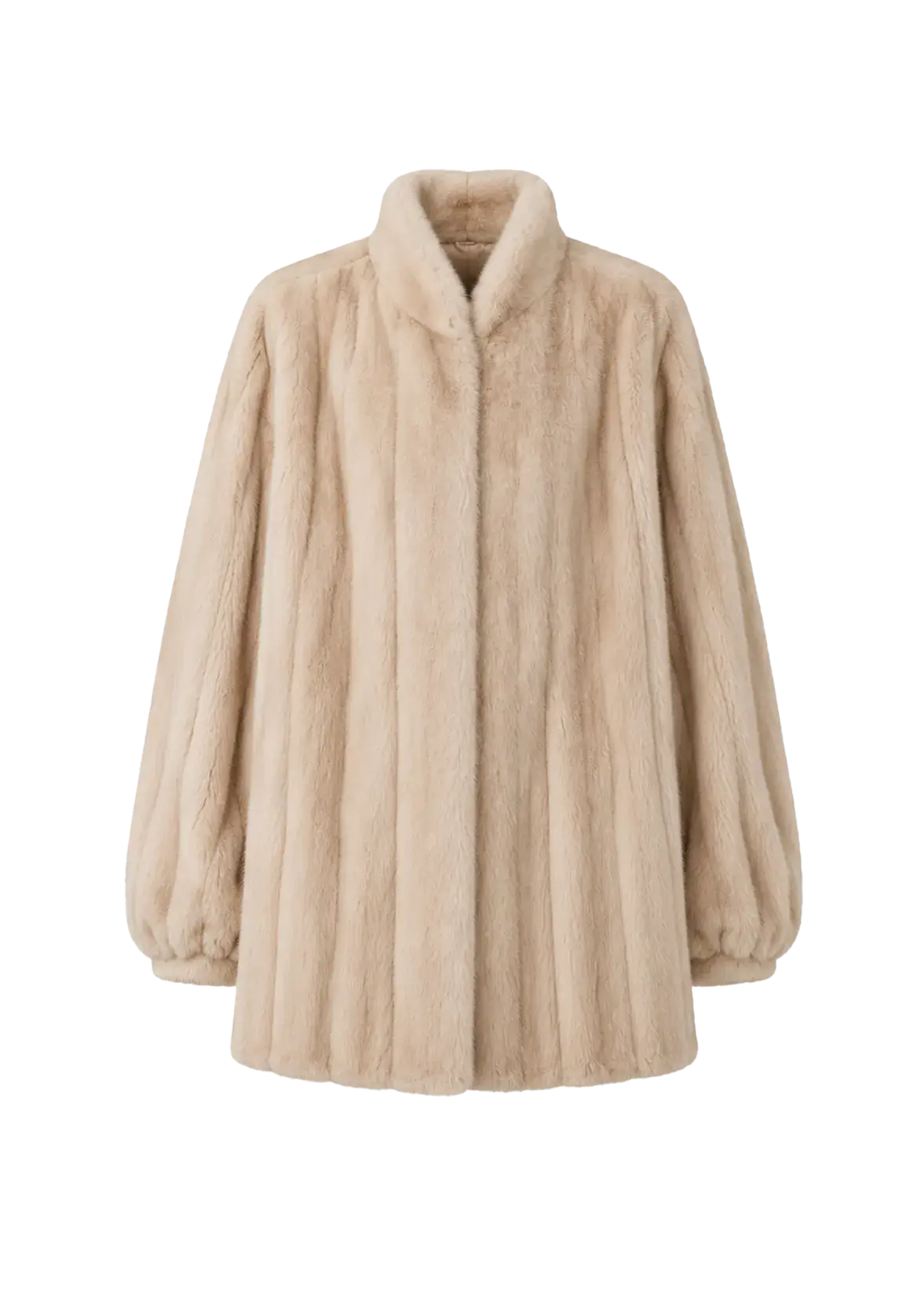Meteor Variations Beige Sable mink coat, transparent product view