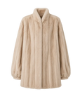 Meteor Variations Beige Sable mink coat, transparent product view