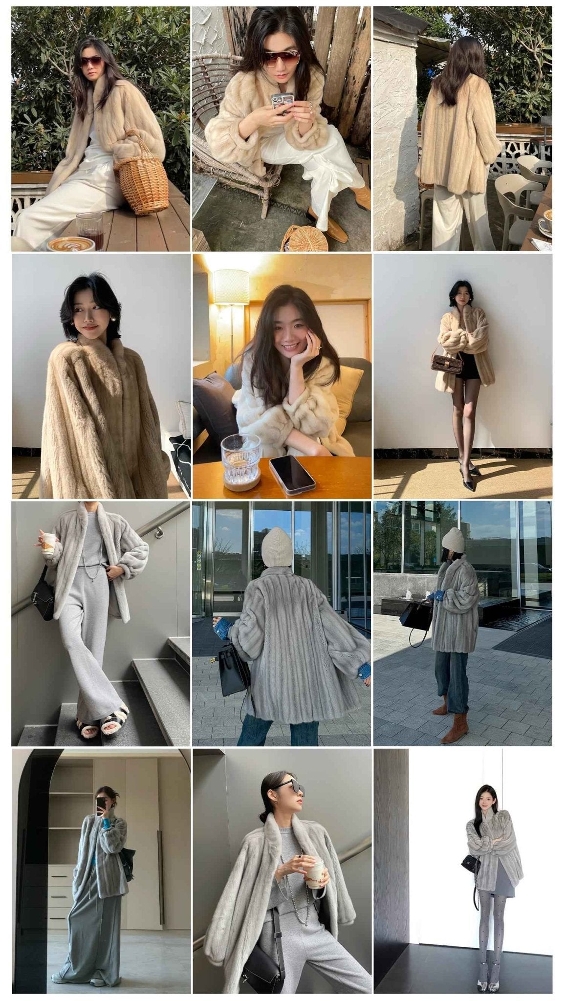 Meteor Variations Sable Fur Coat Women - variant_title