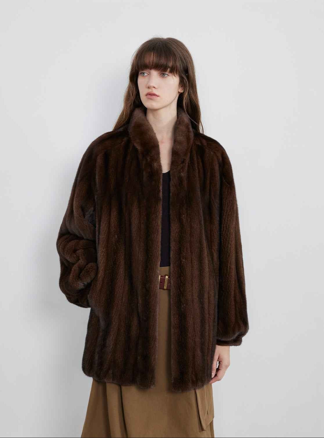 Meteor Variations Sable Fur Coat Women - variant_title