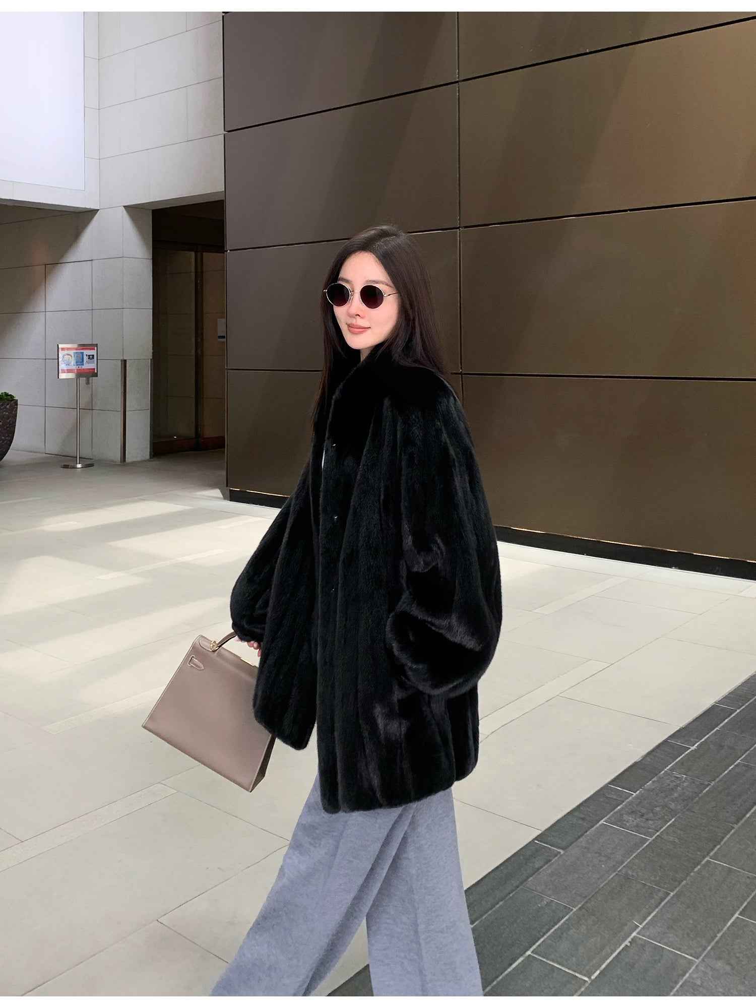 Meteor Variations Sable Fur Coat Women - variant_title