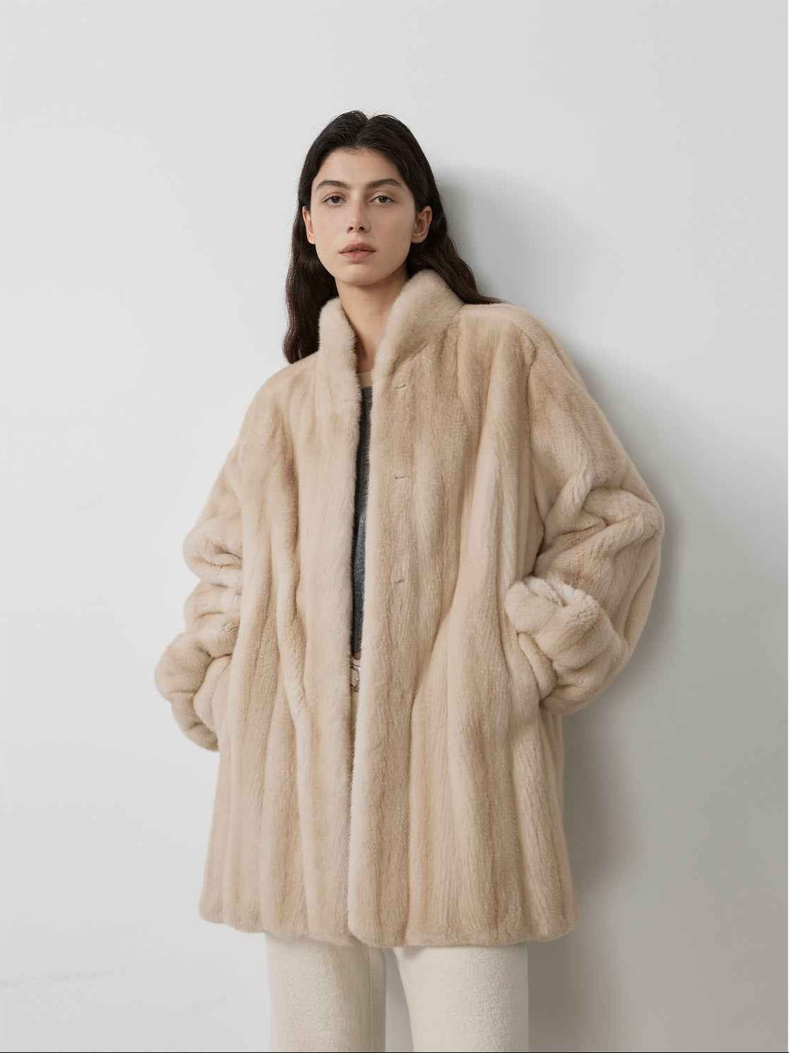 Meteor Variations Sable Fur Coat Women - variant_title