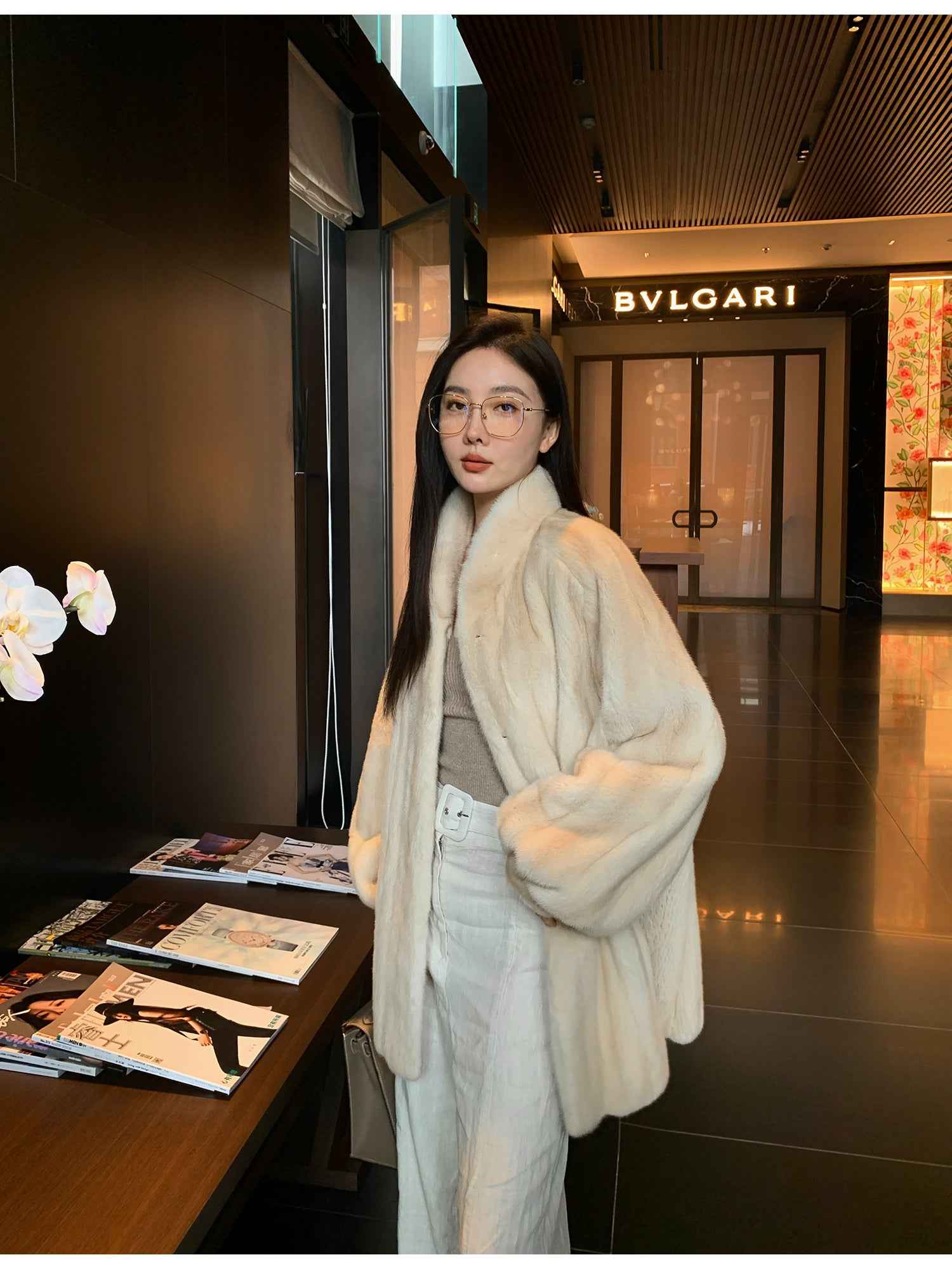 Meteor Variations Sable Fur Coat Women - variant_title