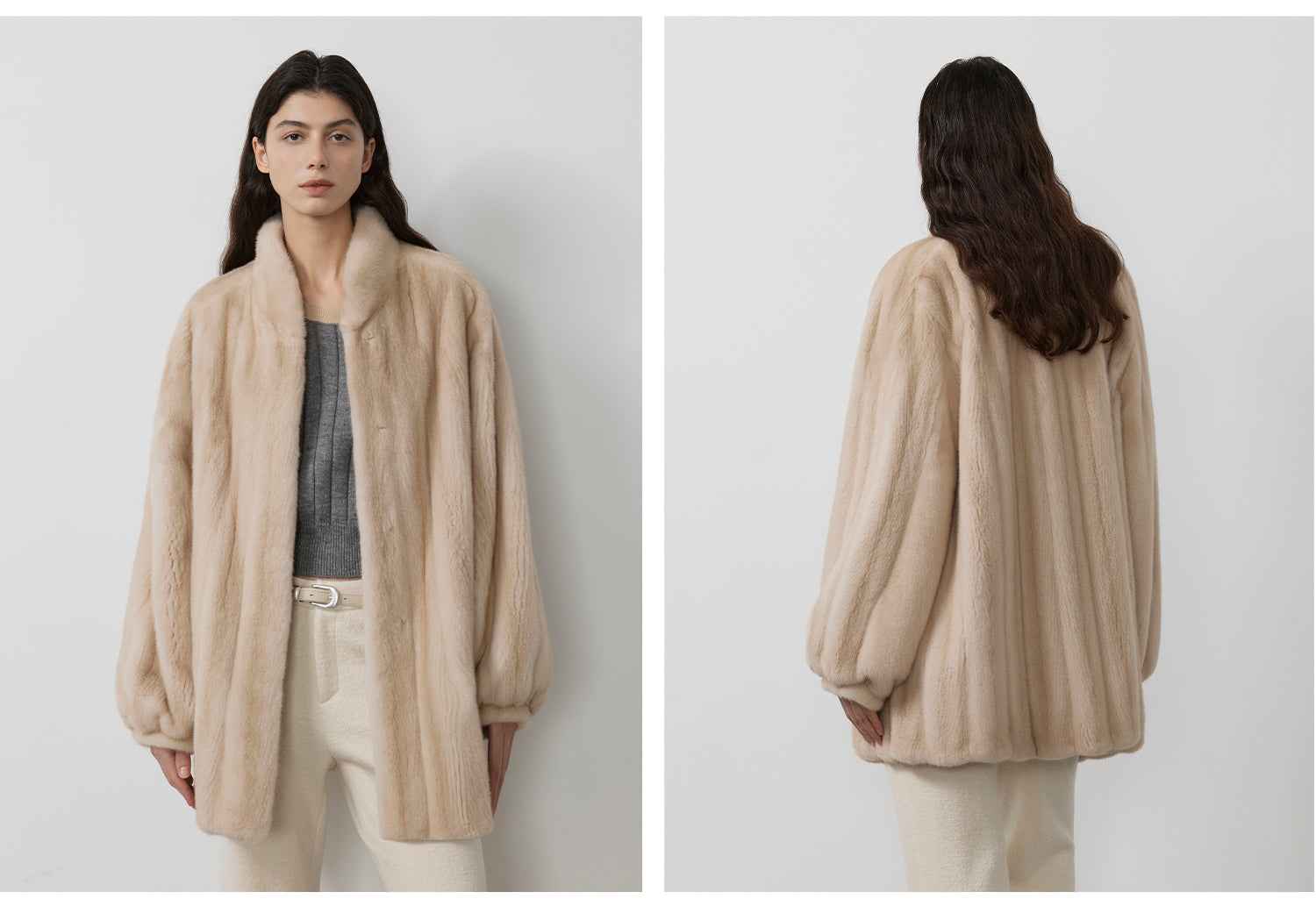 Meteor Variations Sable Fur Coat Women - variant_title