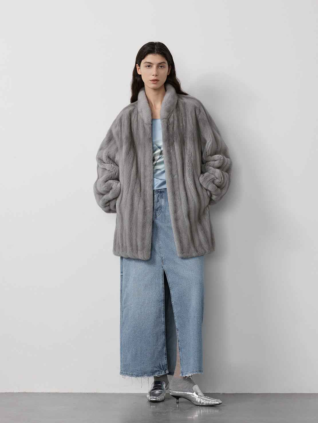 Meteor Variations Sable Fur Coat Women - variant_title