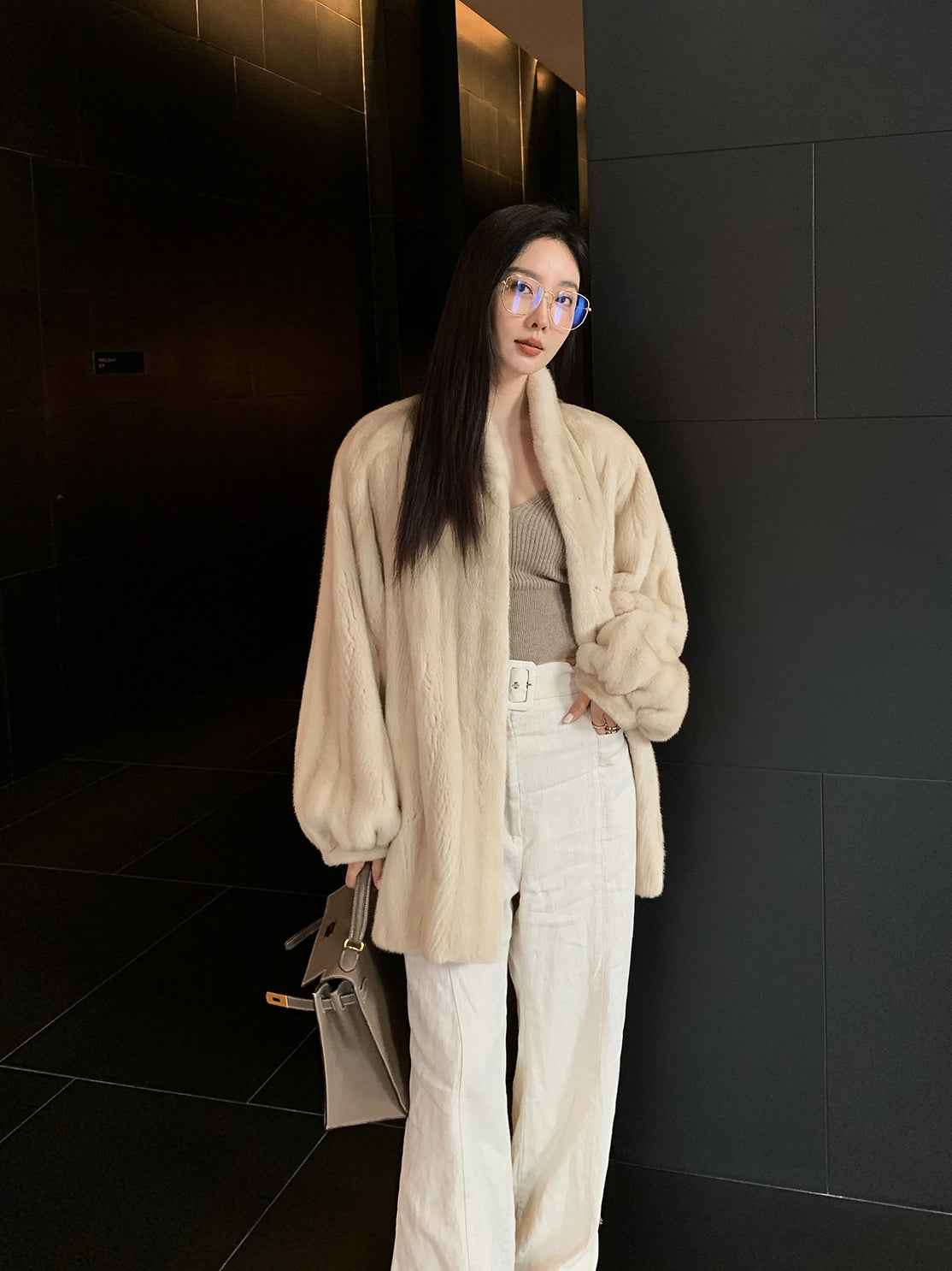 Meteor Variations Sable Fur Coat Women - variant_title