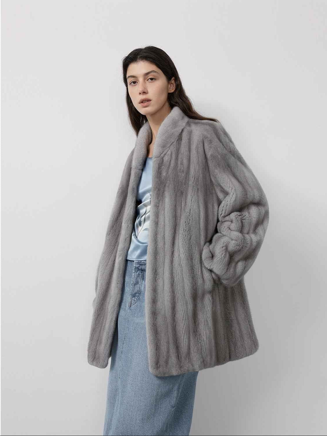 Meteor Variations Sable Fur Coat Women - variant_title