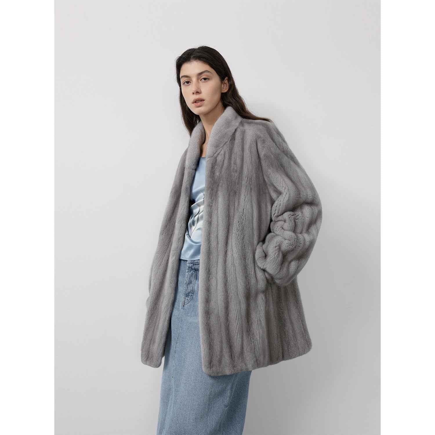 Meteor Variations Sable Fur Coat Women - variant_title