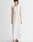 Micro - cocoon - shaped I - shaped pleated V - neck commuting slim - fitting split vest dress for women - variant_title