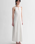 Micro - cocoon - shaped I - shaped pleated V - neck commuting slim - fitting split vest dress for women - variant_title