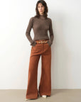 "Mid - Autumn Afternoon" Haute couture retro versatile straight - leg slightly flared wide - leg casual pants - variant_title