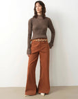"Mid - Autumn Afternoon" Haute couture retro versatile straight - leg slightly flared wide - leg casual pants - variant_title