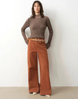 "Mid - Autumn Afternoon" Haute couture retro versatile straight - leg slightly flared wide - leg casual pants - variant_title