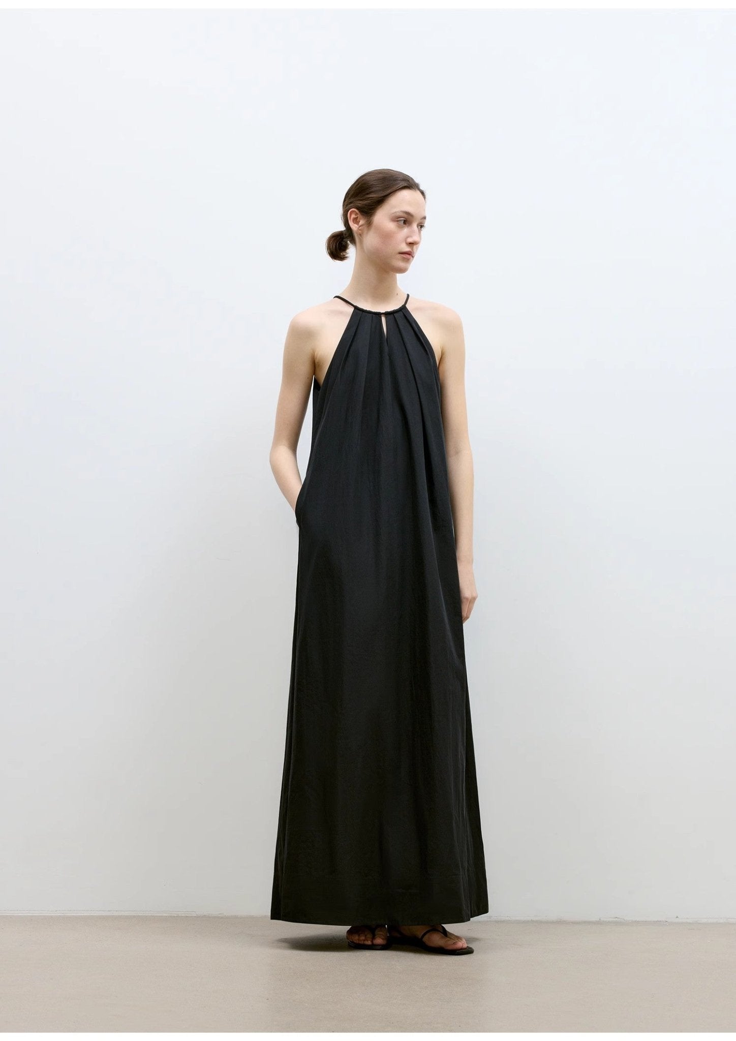 "Minimalist Rule" halter neck hollow design dress women's summer long dress - variant_title