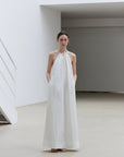 "Minimalist Rule" halter neck hollow design dress women's summer long dress - variant_title
