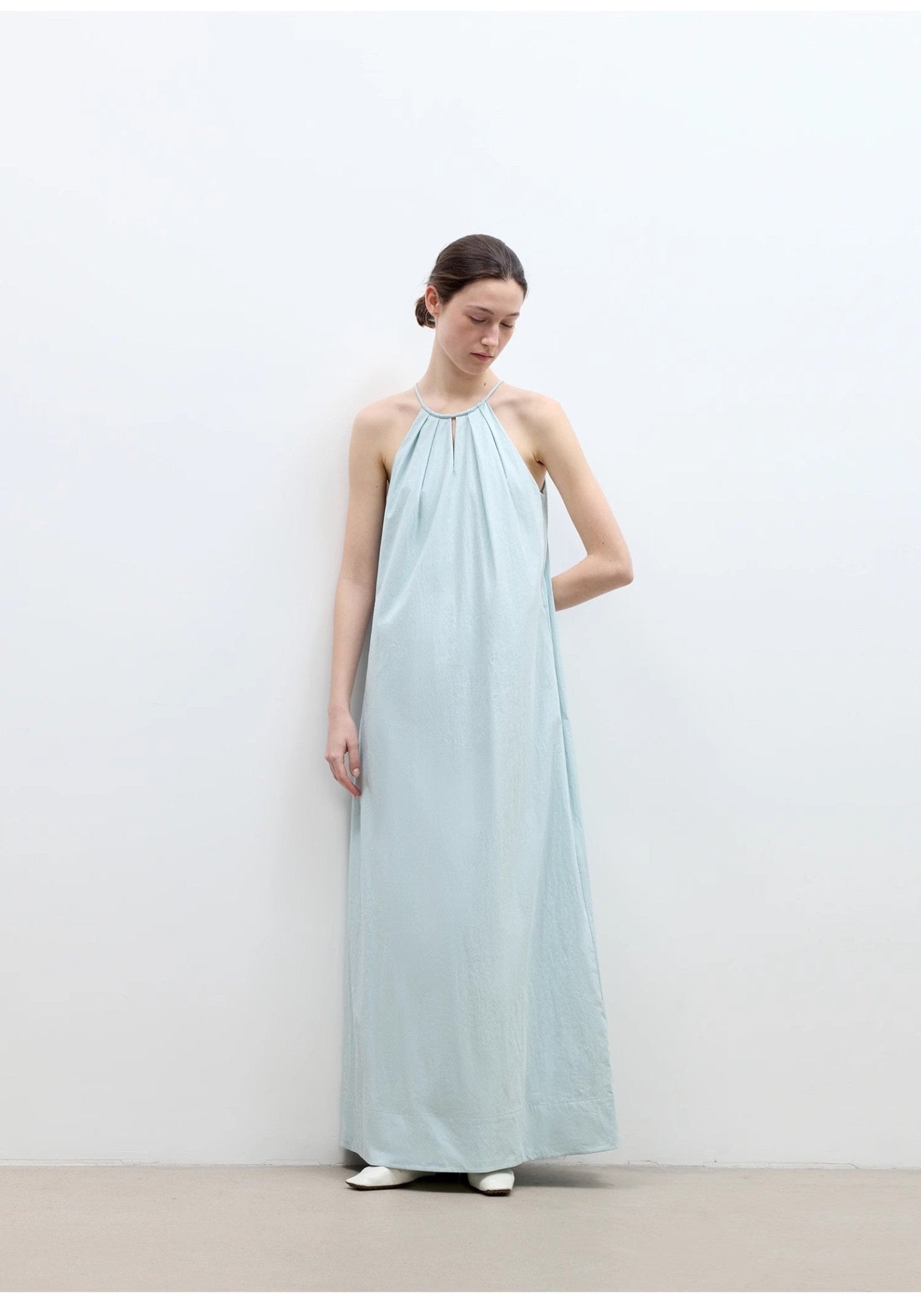 "Minimalist Rule" halter neck hollow design dress women's summer long dress - variant_title