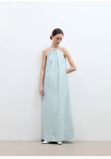 "Minimalist Rule" halter neck hollow design dress women's summer long dress - variant_title