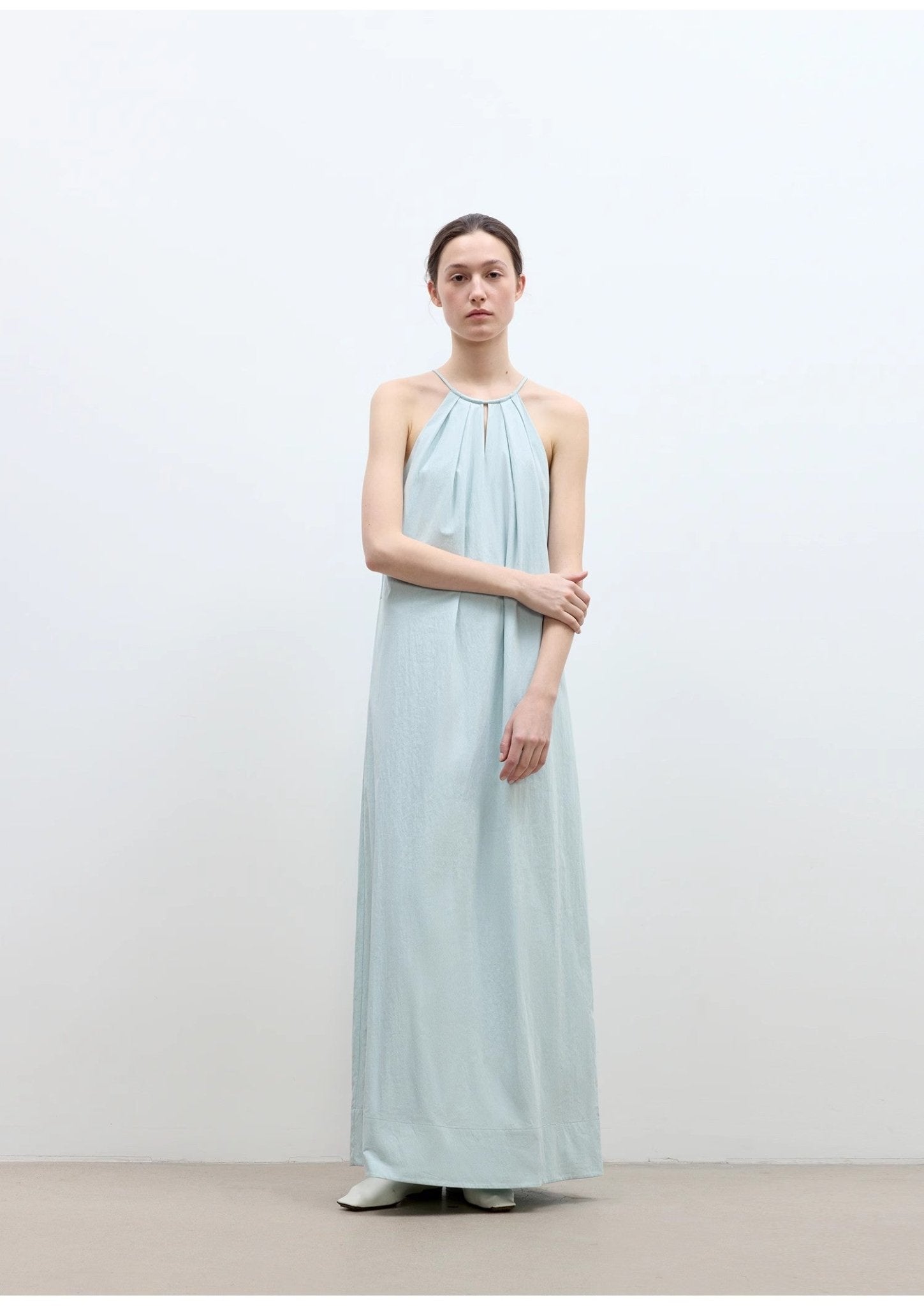 "Minimalist Rule" halter neck hollow design dress women's summer long dress - variant_title
