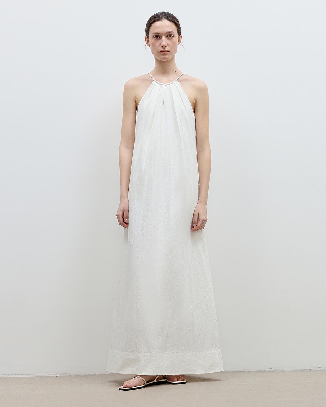 "Minimalist Rule" halter neck hollow design dress women's summer long dress - variant_title