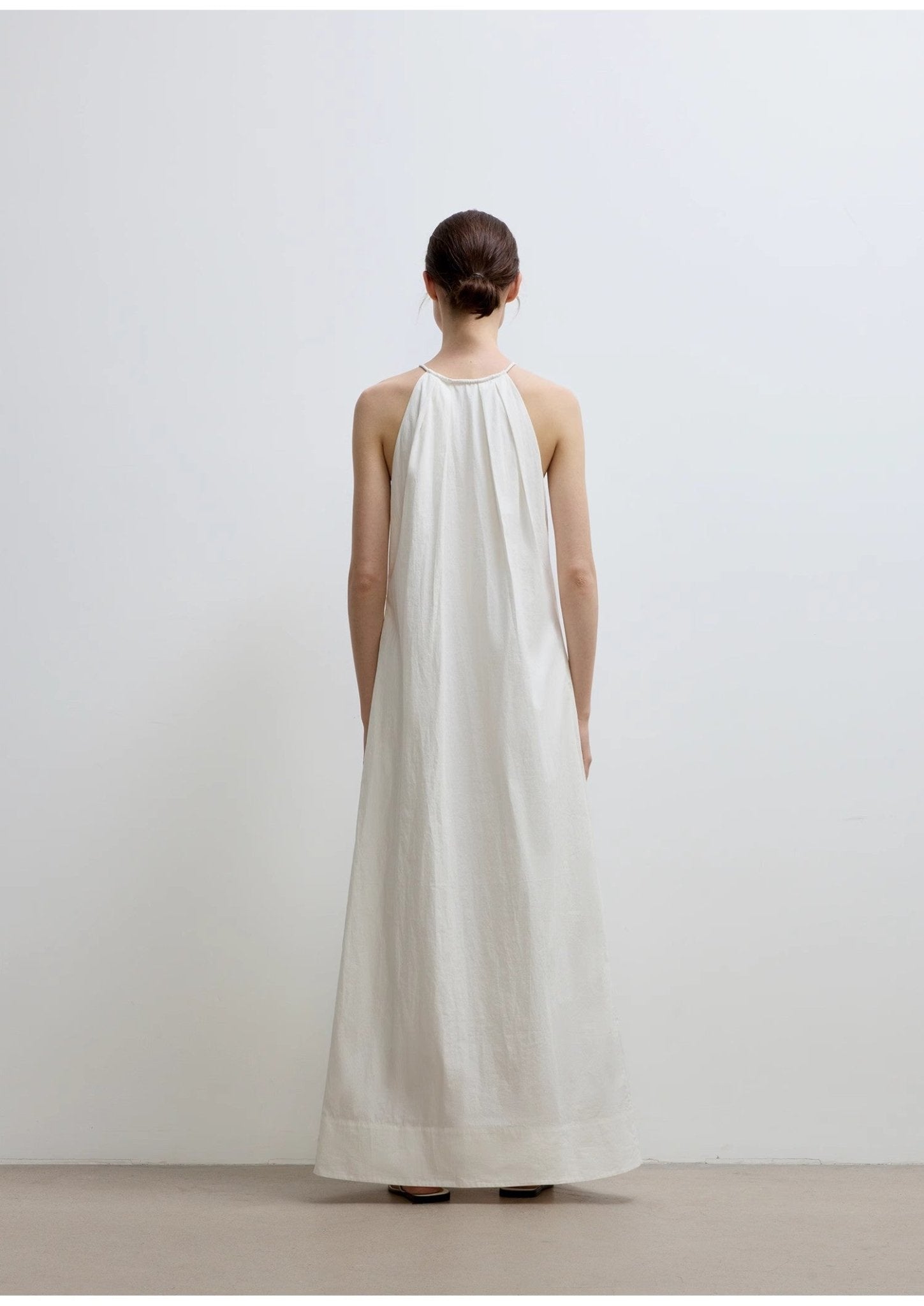 "Minimalist Rule" halter neck hollow design dress women's summer long dress - variant_title