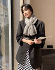Mink fur flower fur scarf women's winter double - sided woven fur neck scarf - variant_title