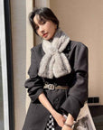 Mink fur flower fur scarf women's winter double - sided woven fur neck scarf - variant_title