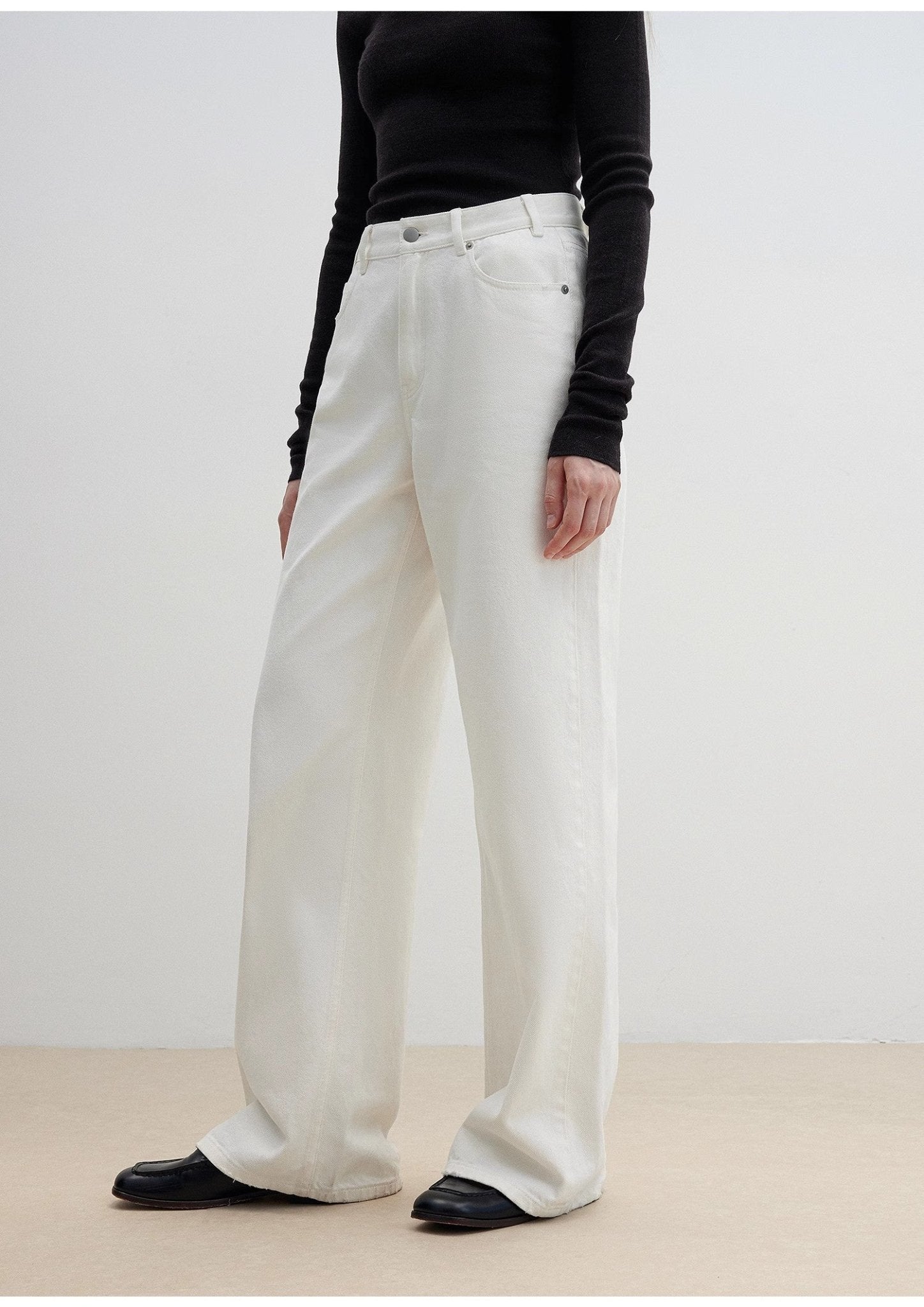 "Mint Flavor" High Waist Wide Leg Loose Washed Jeans Women - variant_title