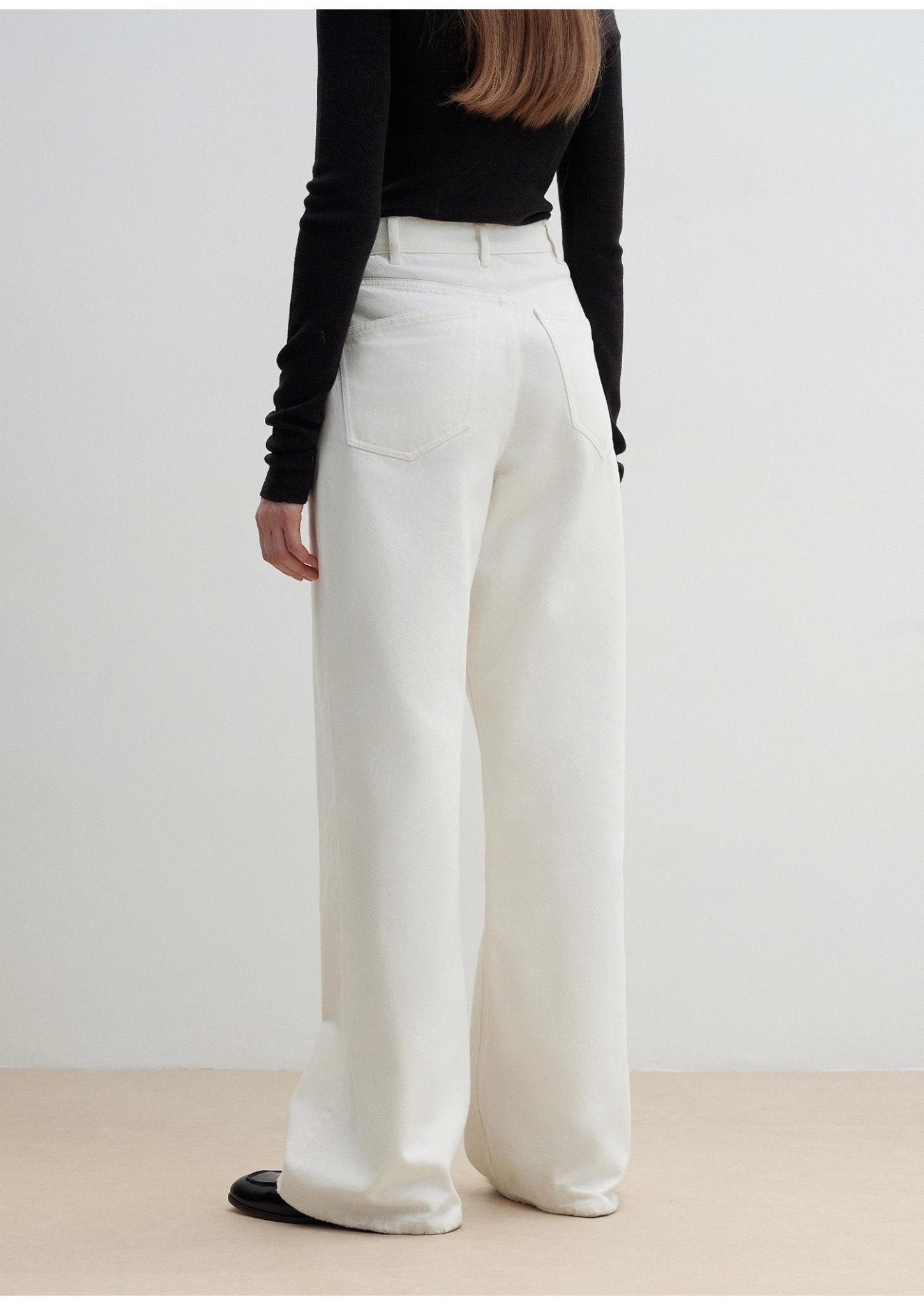 "Mint Flavor" High Waist Wide Leg Loose Washed Jeans Women - variant_title