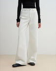 "Mint Flavor" High Waist Wide Leg Loose Washed Jeans Women - variant_title