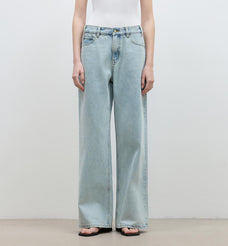 "Mint Flavor" High Waist Wide Leg Loose Washed Jeans Women - variant_title