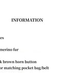 Mocha Phantom Merino shearling coat material and design details
