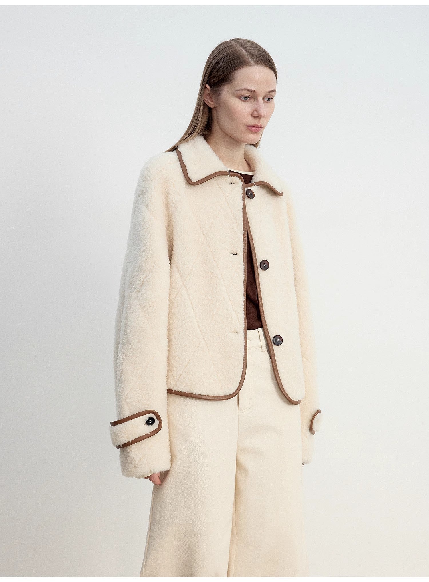 "Modern Milk Cafe" imported Hill fur merino sheepskin fur jacket - variant_title