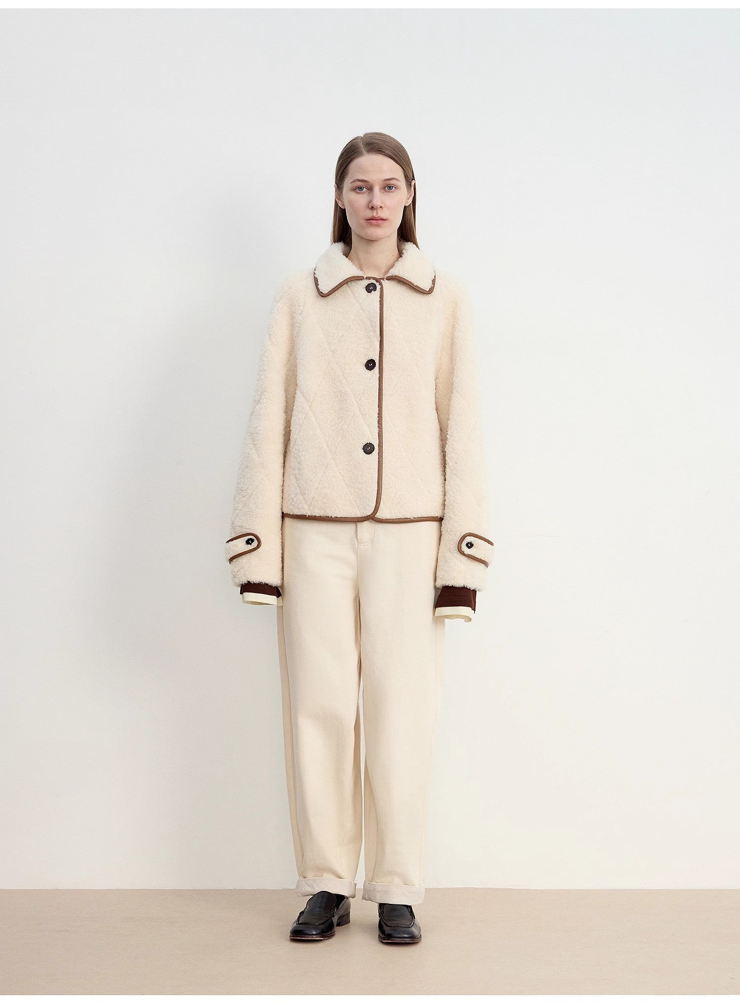 "Modern Milk Cafe" imported Hill fur merino sheepskin fur jacket - variant_title