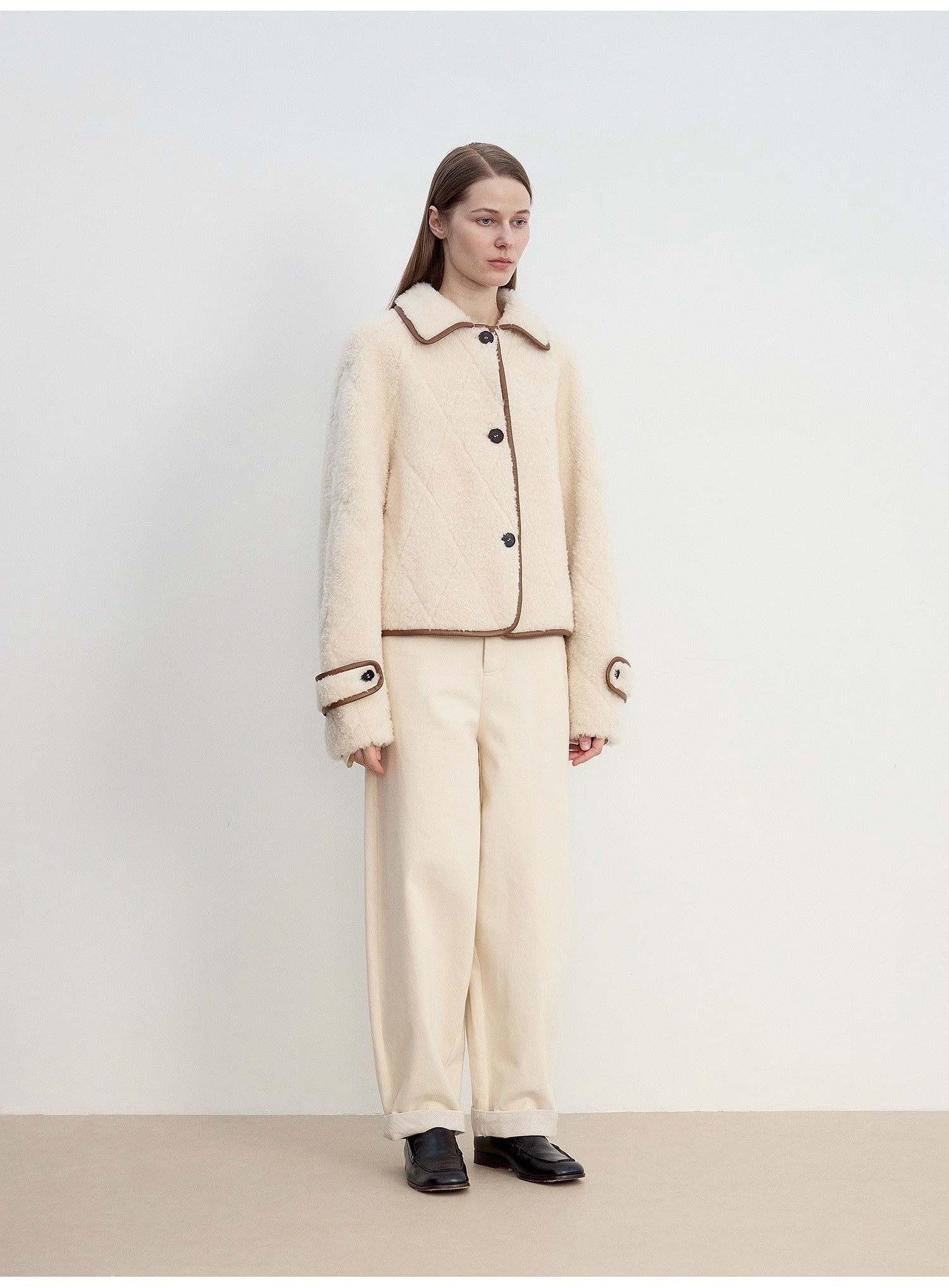 "Modern Milk Cafe" imported Hill fur merino sheepskin fur jacket - variant_title