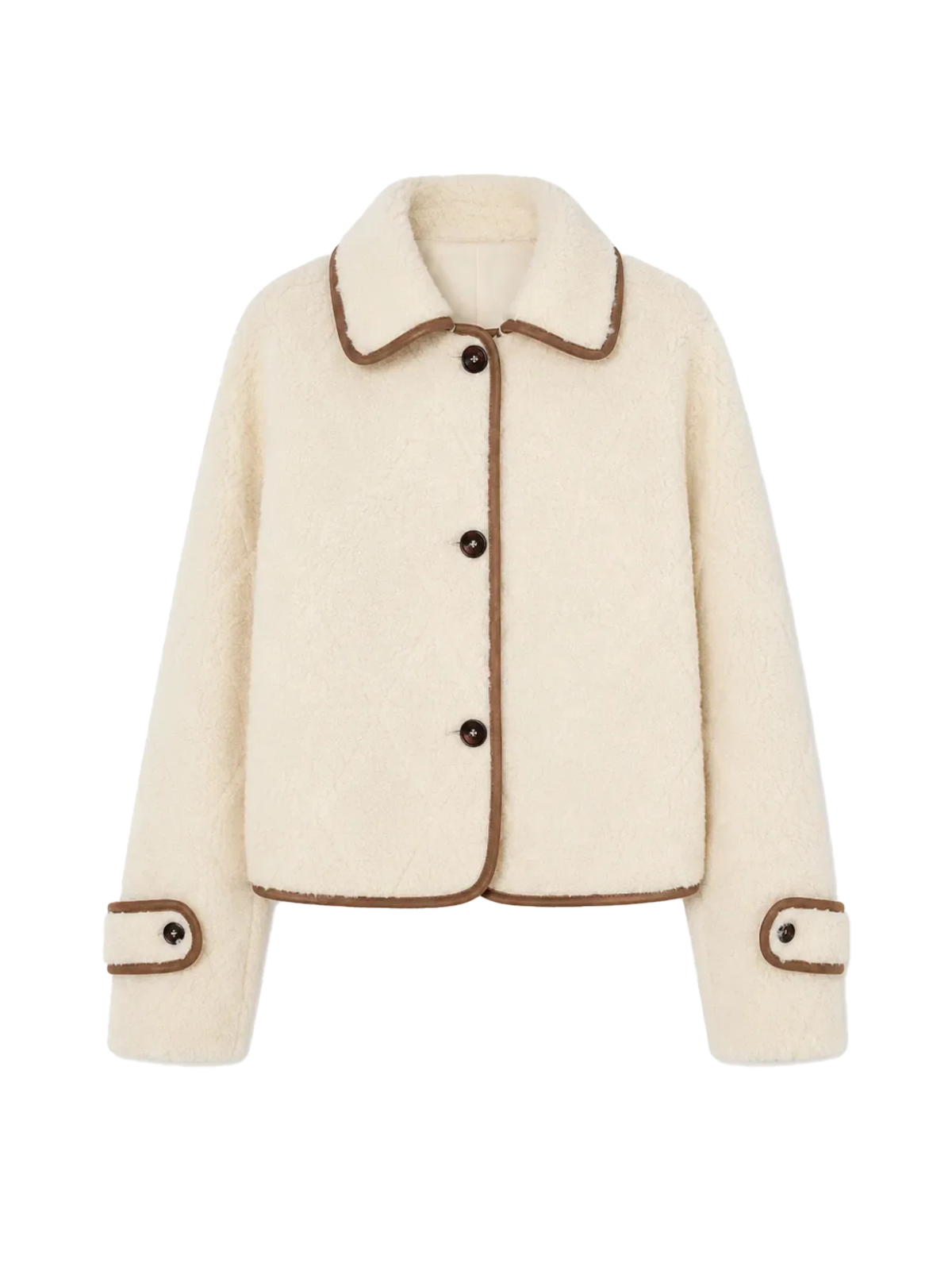 Off-white Modern Milk Cafe Merino shearling jacket product cutout
