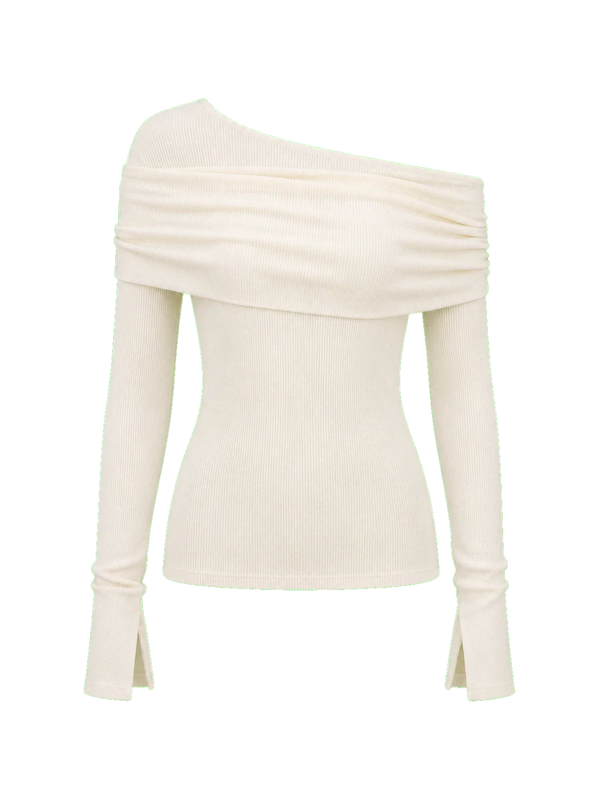 Modern Tricks layered one-shoulder knitted top off-white product cutout