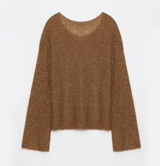 Mohair Sequin Knit Blended Hollow oversized sweater Loose O - Neck Top Long Sleeve,"Sparkling Spring" - variant_title