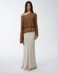 Mohair Sequin Knit Blended Hollow oversized sweater Loose O - Neck Top Long Sleeve,"Sparkling Spring" - variant_title