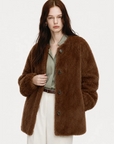 Moon Serenade hand-woven mink mid-length coat product image 02
