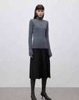 "Moonlight Essence" Machine Washable 48S Wool Pile Collar Bottoming Shirt Slim Fit Inner Knitted Sweater for Women - variant_title