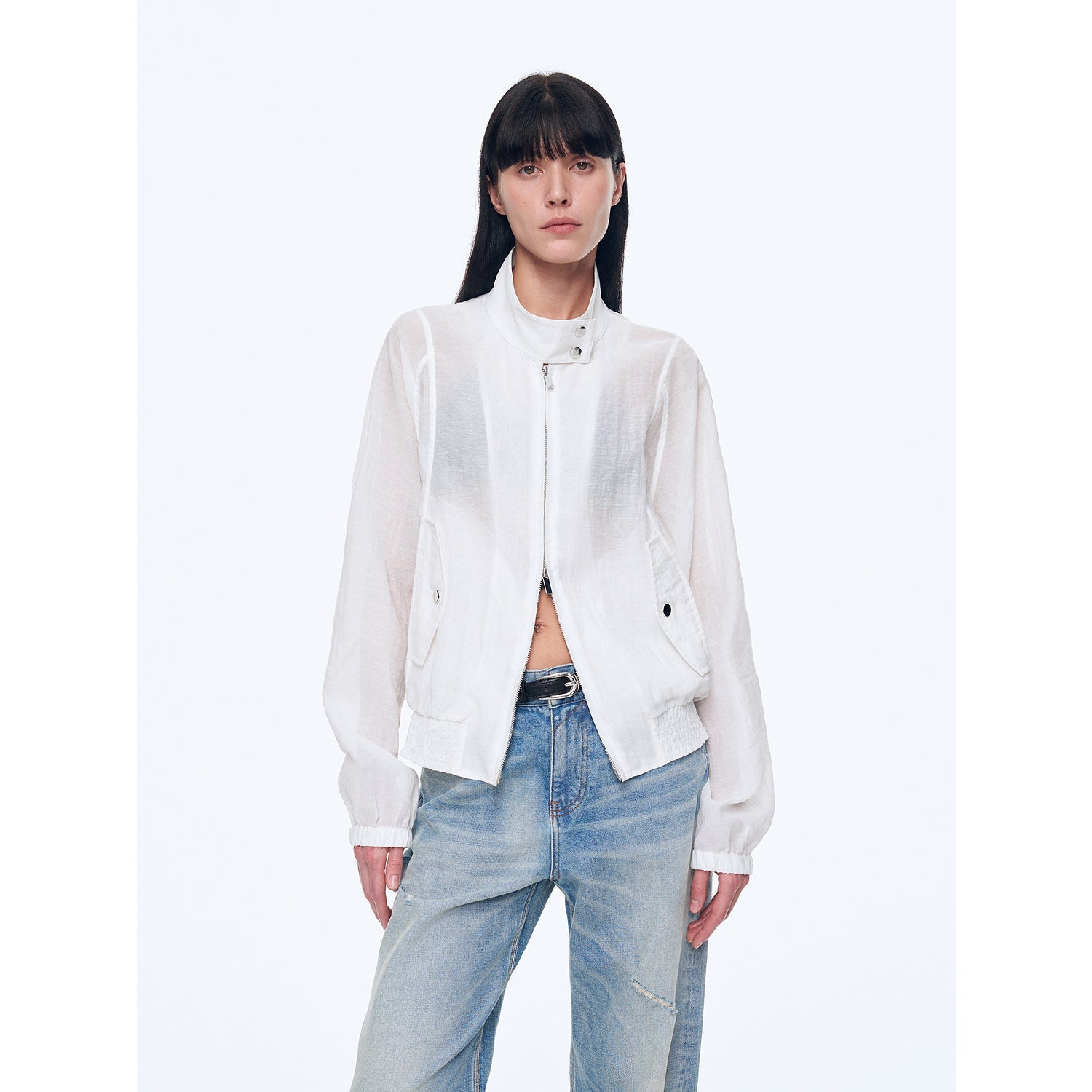 "Moonlight Whisper" lightweight outdoor half - stand collar raglan sleeve jacket - variant_title