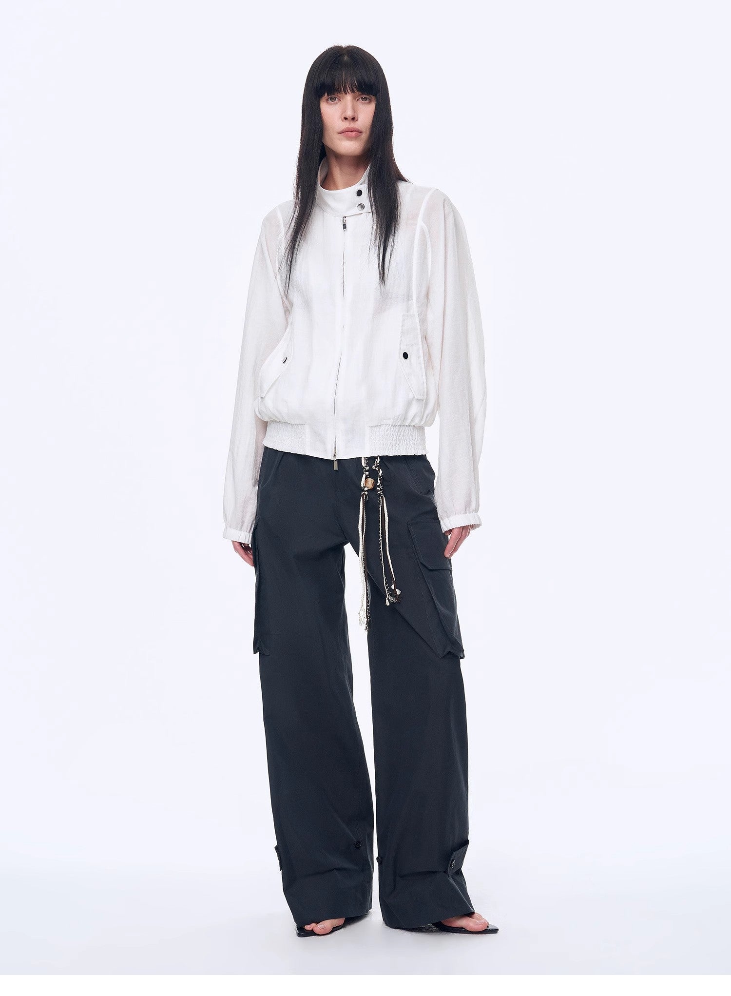 "Moonlight Whisper" lightweight outdoor half - stand collar raglan sleeve jacket - variant_title