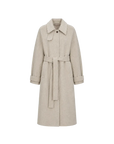 Moonlit Veil raglan sleeve double-layer collar wool coat product image 01