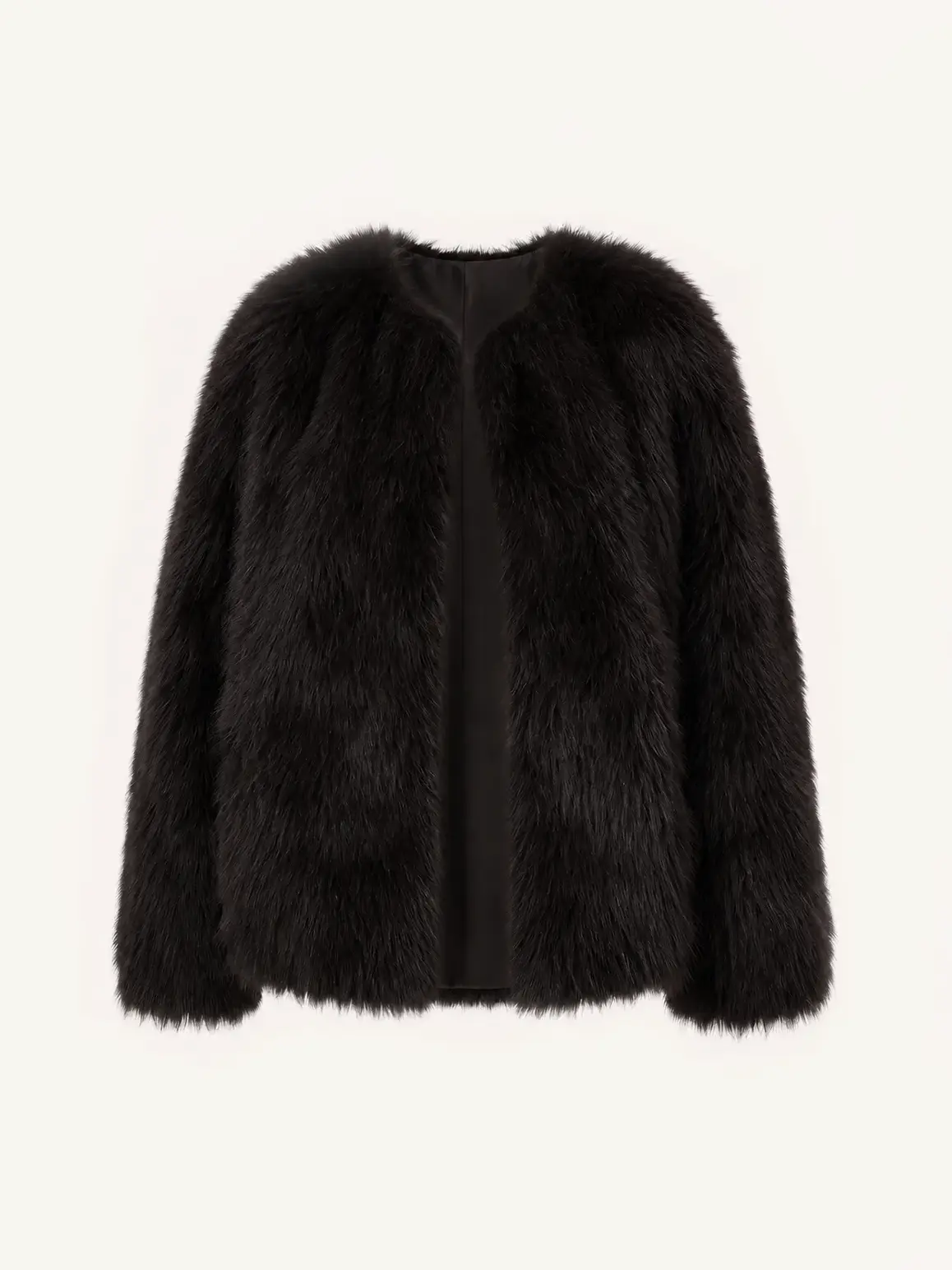 Morning Mist Manor Classic Black SagaFurs fox fur coat product view