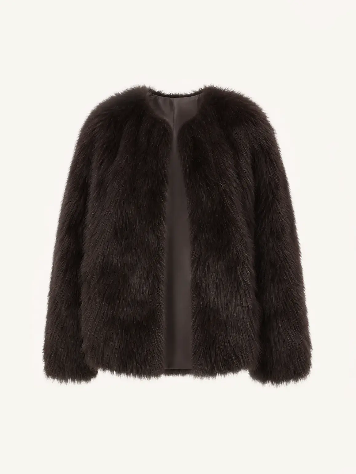 Morning Mist Manor Dark Charcoal Gray SagaFurs fox fur coat product view