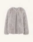 Morning Mist Manor Green Gray SagaFurs fox fur coat product view